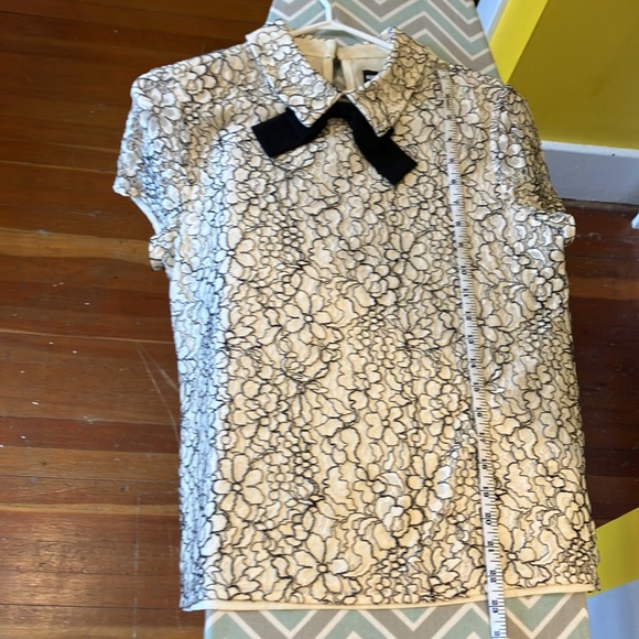 Karl Lagerfeld Lace Overlay Blouse - Picture 7 of 9